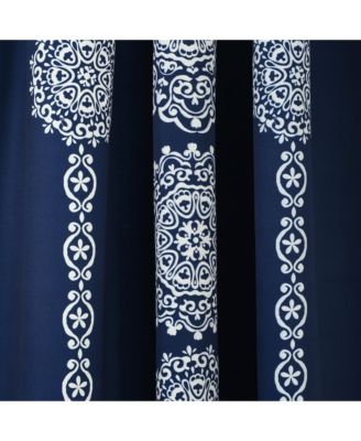 Stripe Medallion Light Filtering Window Curtain Panels