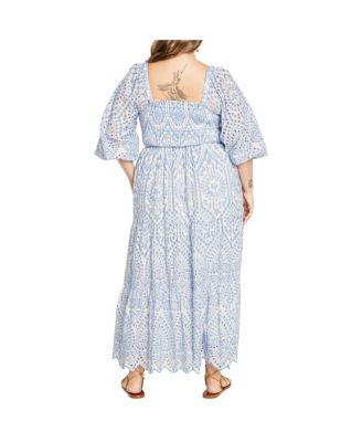 Plus Size Brodie 2 Tone Maxi Dress