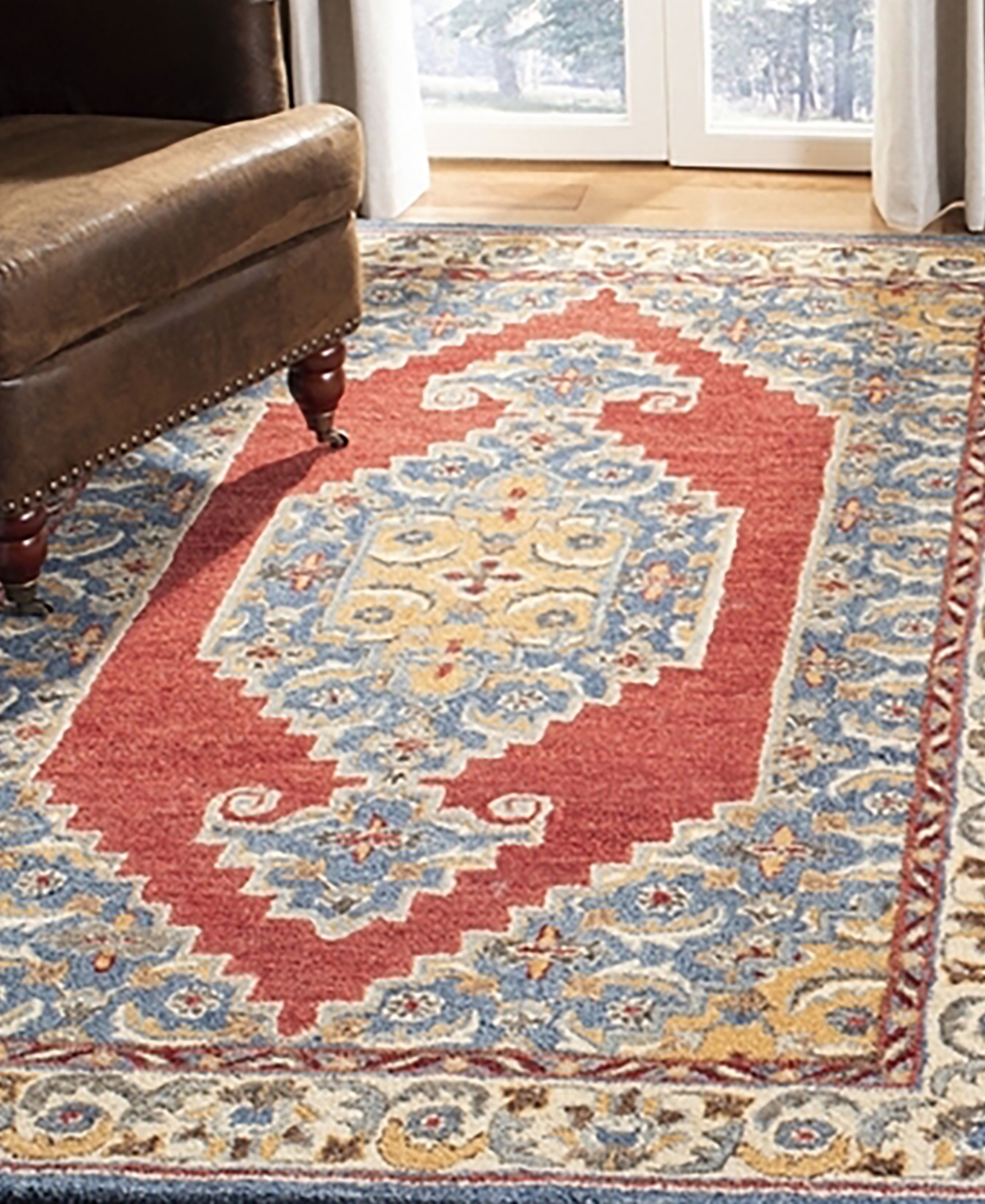 Safavieh Antiquity At505and Red Area Rug - Blue