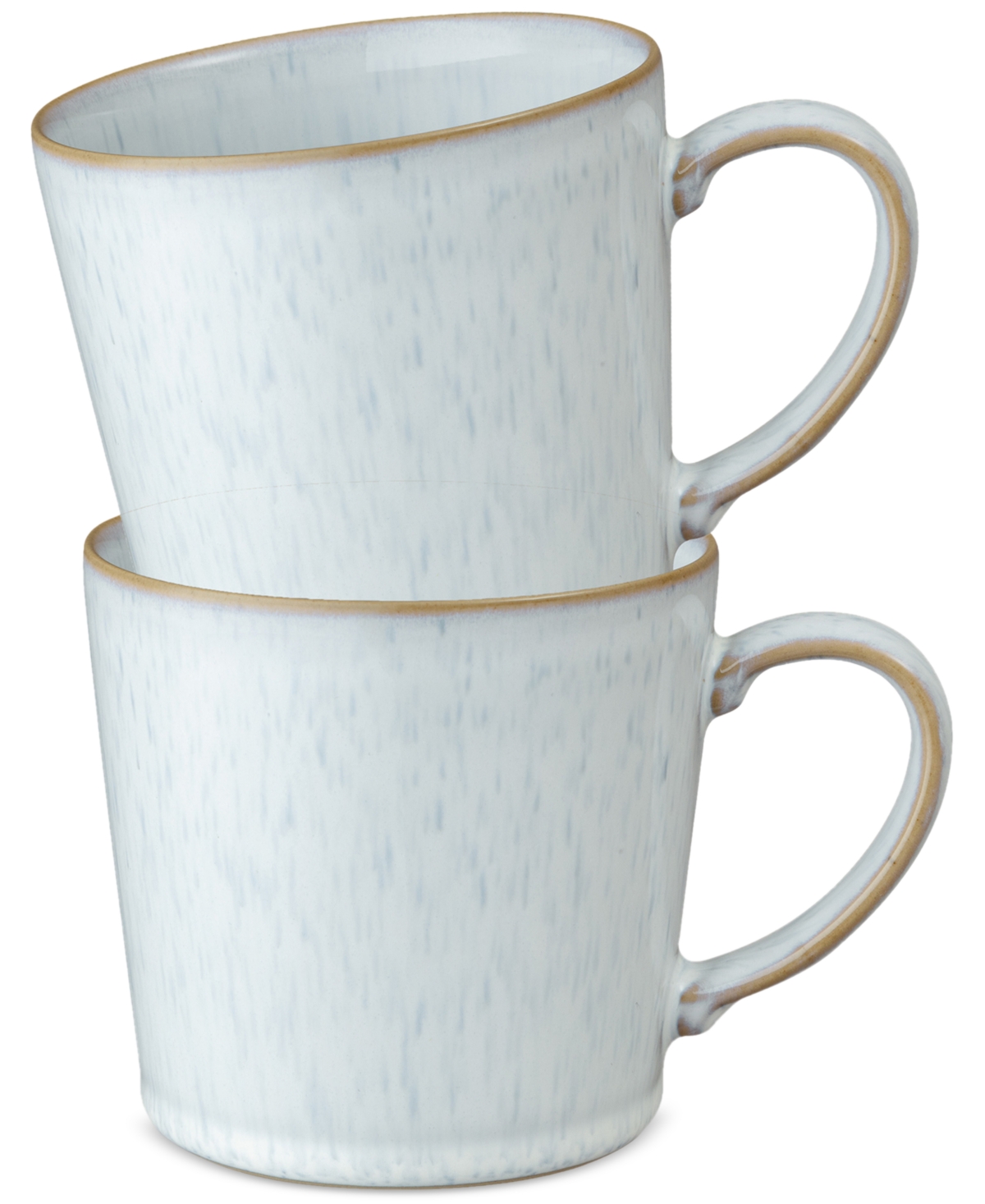 DenbySpeckle Collection Stoneware Mugs, Set of 2 - White