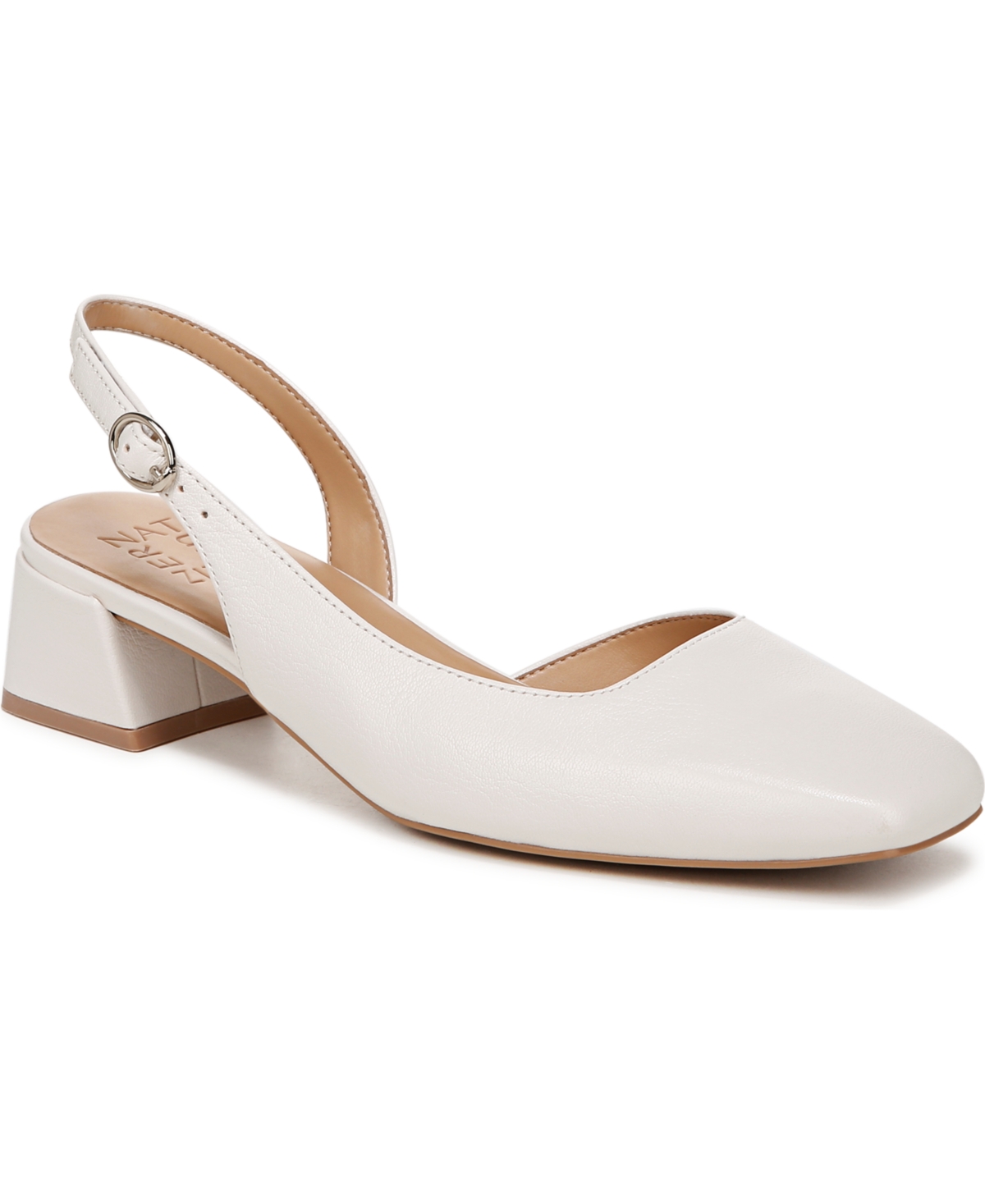 Naturalizer Jayla Slingback Pumps In Warm White Leather