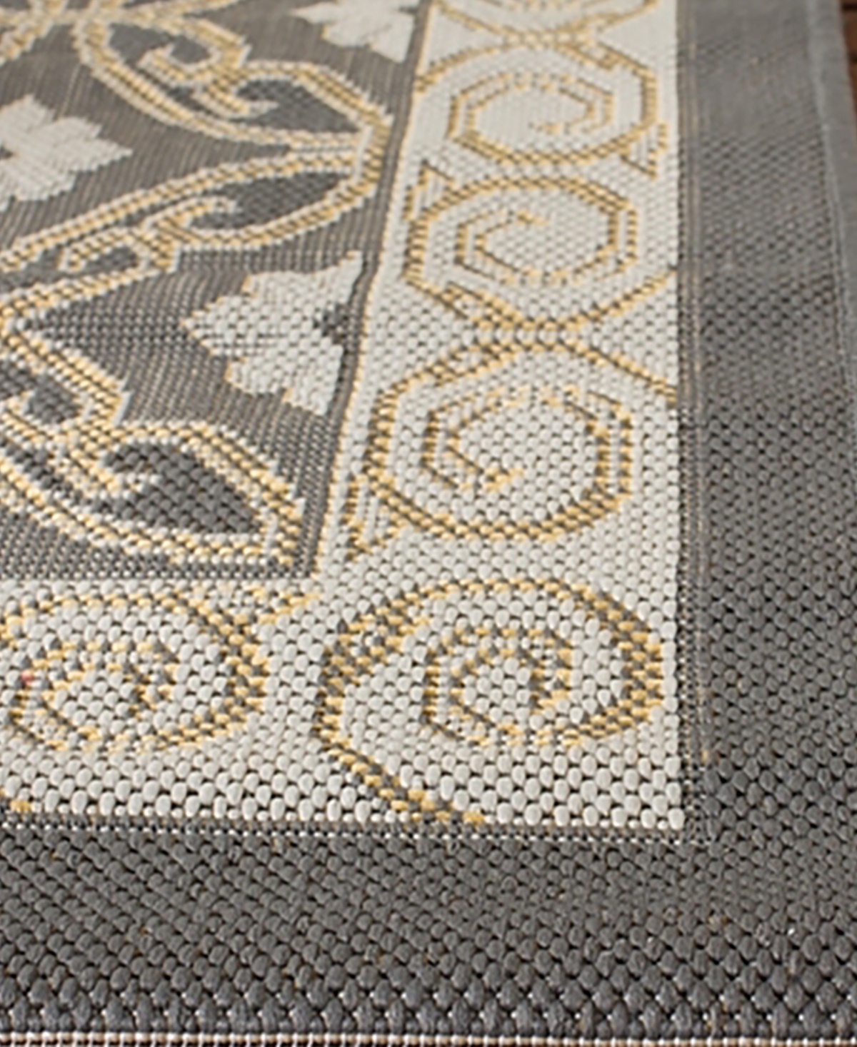 Safavieh Courtyard CY7810 Anthracite and Light Gray 5'3" x 7'7" Outdoor Area Rug