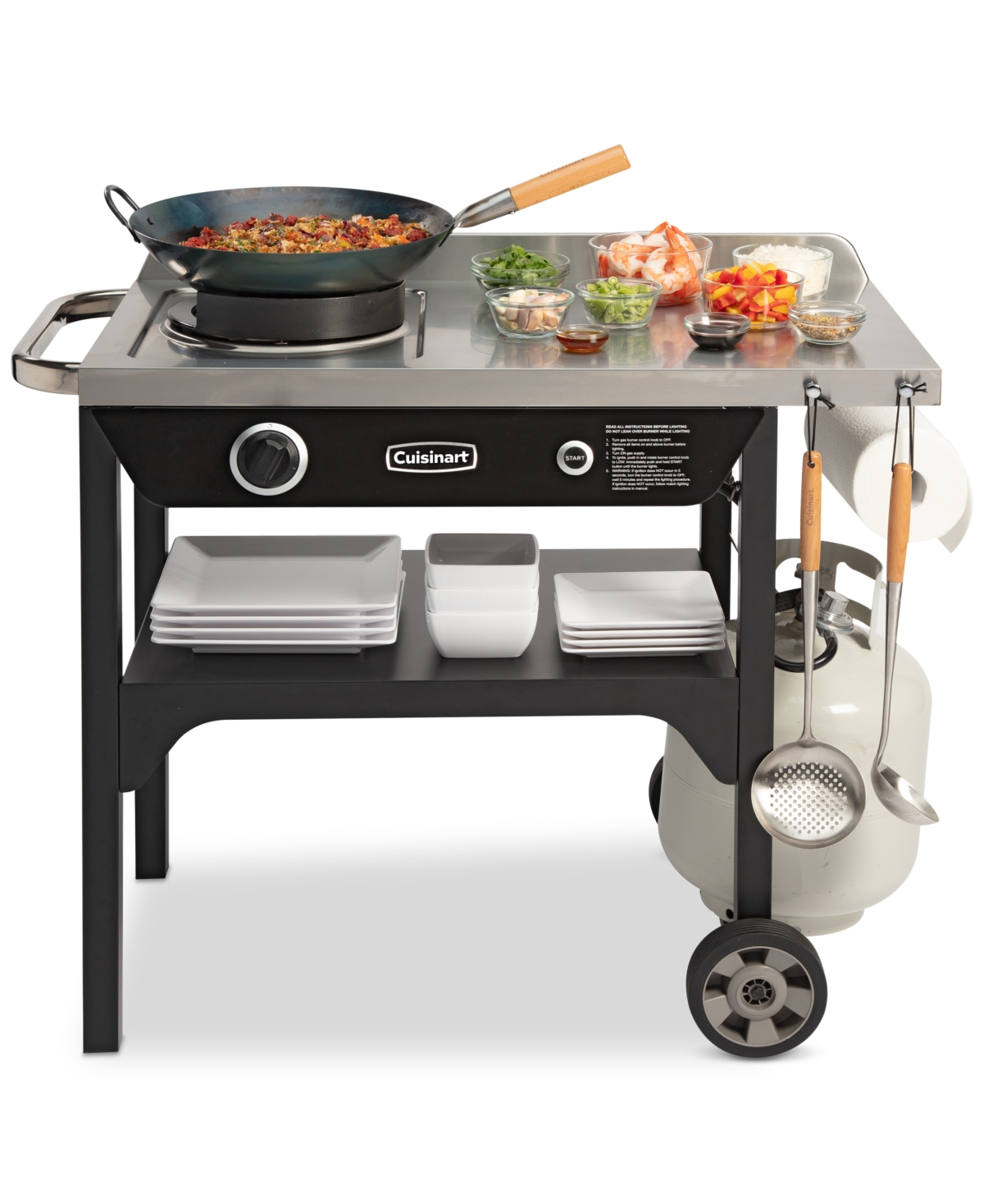 Cuisinart Outdoor Wok Station, Cgg-1265 In Chrome