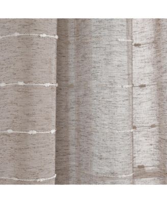 Farmhouse Textured Grommet Sheer Window Curtain Panels