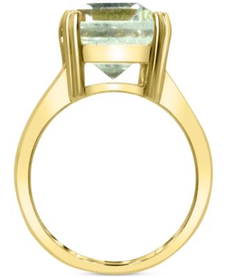 Green Quartz Emerald-Cut Statement Ring (6-7/8 ct. t.w.) in 14k Gold-Plated Sterling Silver (Also in Lime Quartz)
