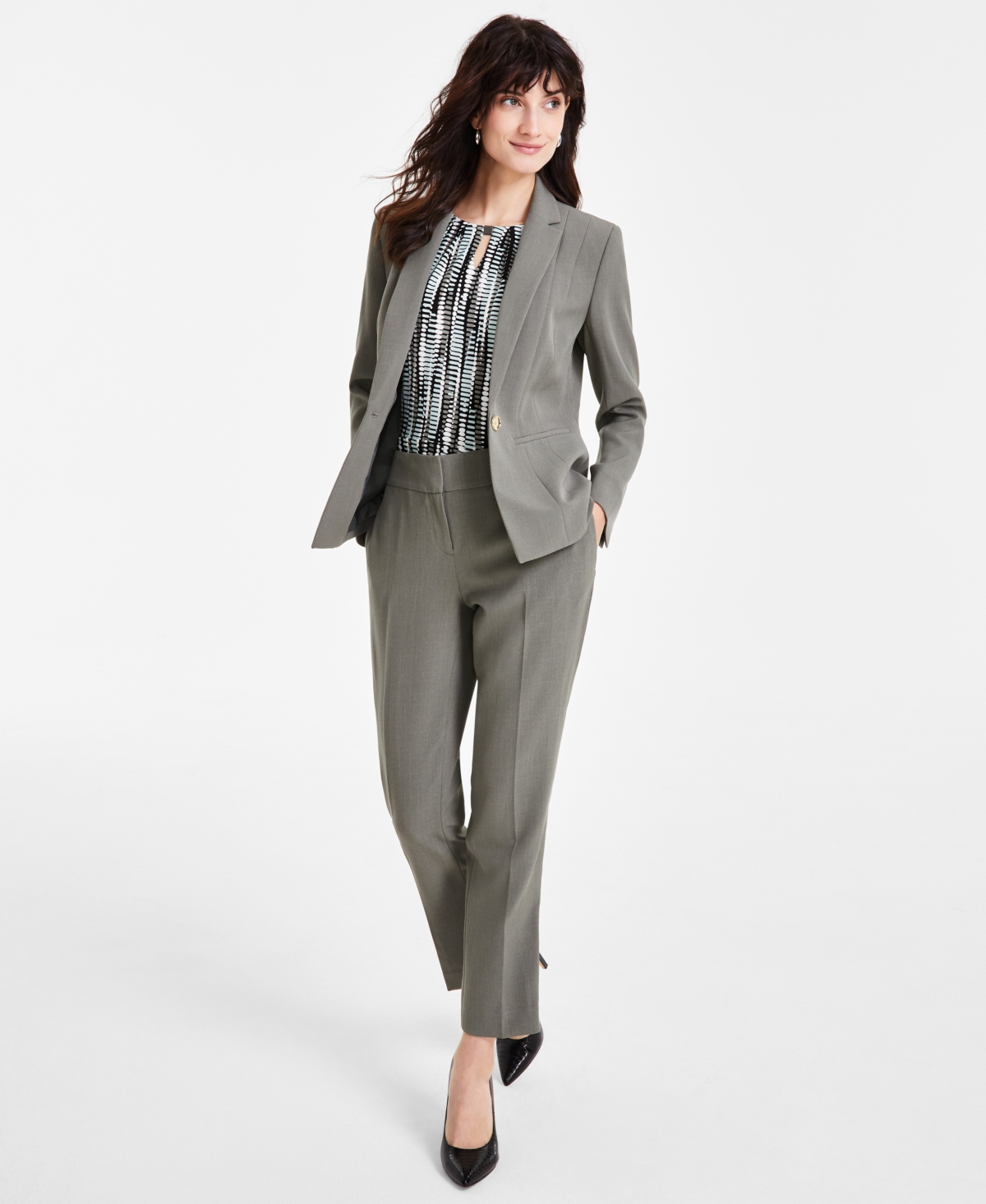 Kasper Petite Single-Button Blazer