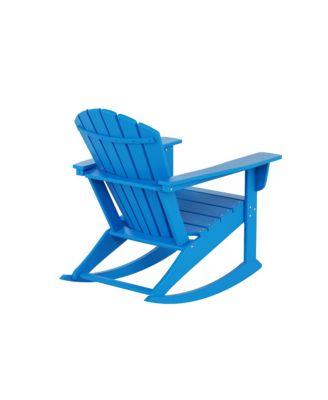 Outdoor Patio Poly Adirondack Rocking Chair Rocker