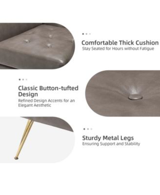 Modern Faux Leather Accent Chair for Living Room Bedroom