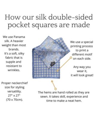 Men's Pascal - Double Sided Silk Pocket Square for Men