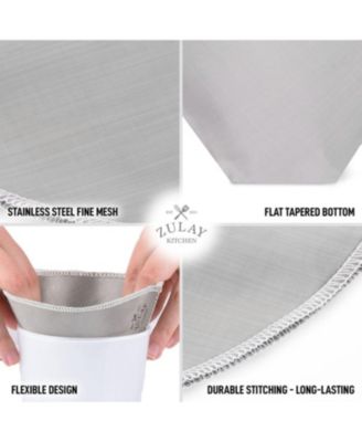 Reusable Pour Over Coffee Filter - Flexible Stainless Steel Mesh Coffee Filter Reusable - Filter #4