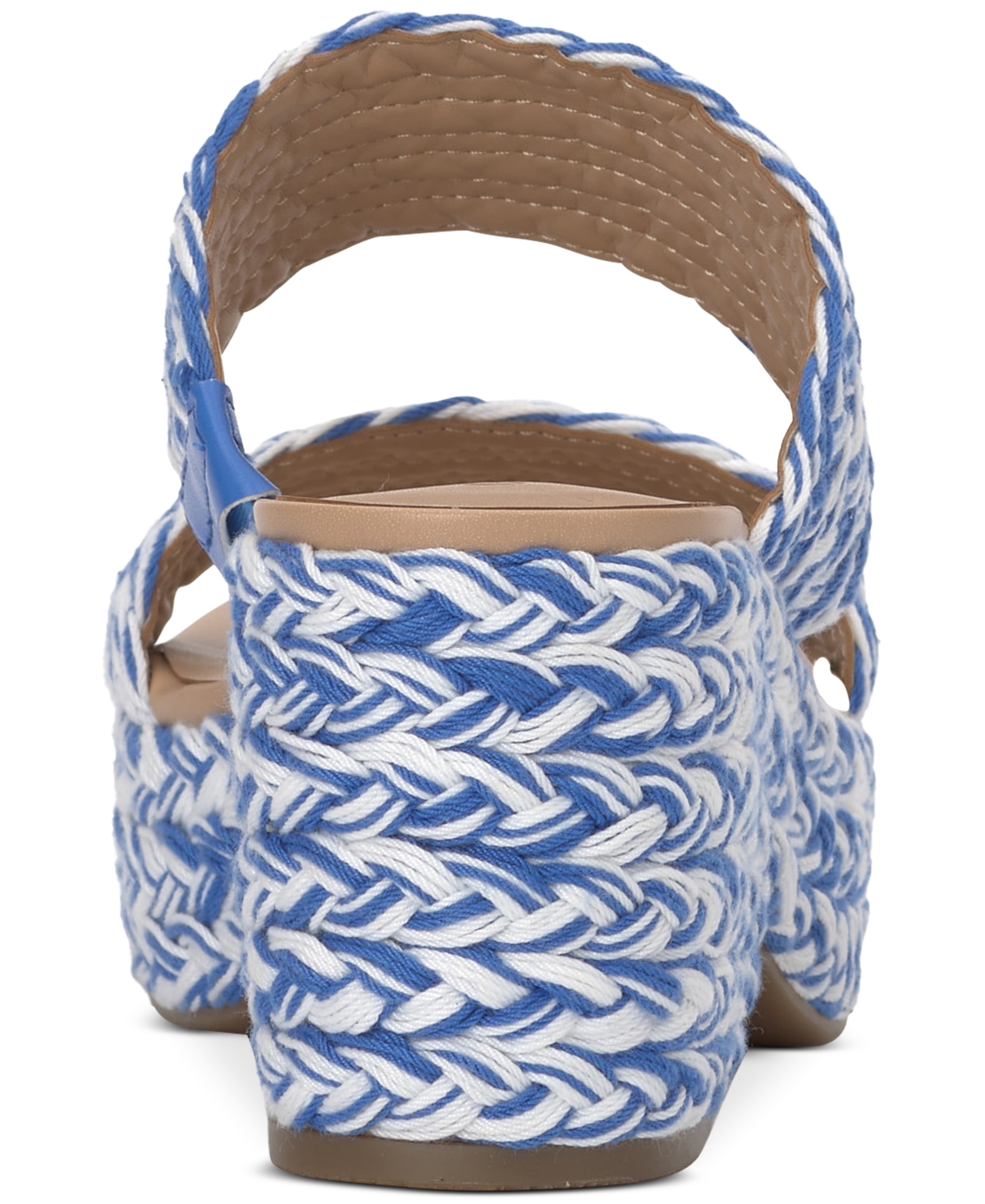 On 34th Women's Norina Woven Two Band Wedge Sandals, Created for Macy's -White Raffia
