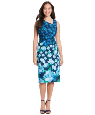 London Times - Women's Floral-Print Sheath Dress