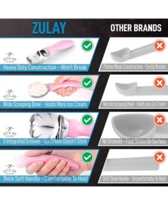 Ice Cream Scoop with Soft Easy Grip Handle and Built-in Lid Opener