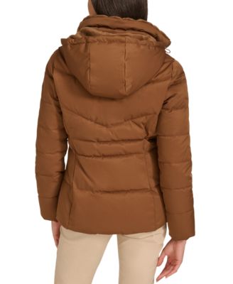 Women's Faux-Fur-Lined Hooded Puffer Coat