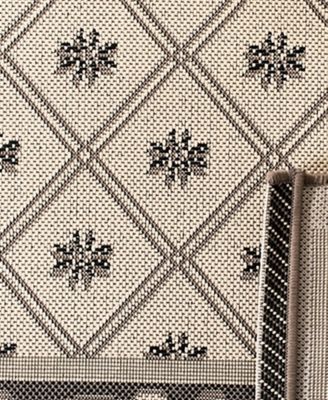 Courtyard CY7427 Beige and Dark Beige 5'3" x 7'7" Sisal Weave Outdoor Area Rug