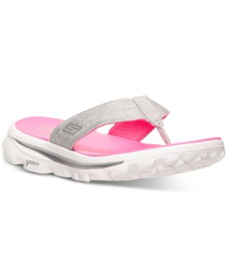 skechers performance women's go walk move solstice flip flop