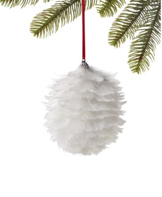 Holiday Lane - Northern Lights White Feather Ornament