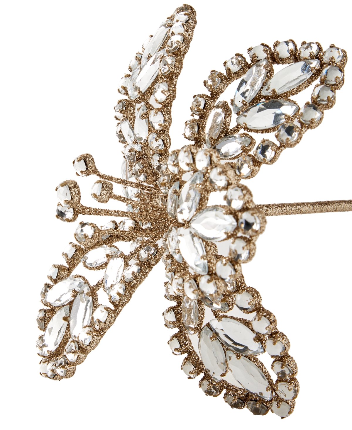 Holiday Lane Jeweled Elegance Flower Pick Ornament, Exclusively At Macy's In No Color
