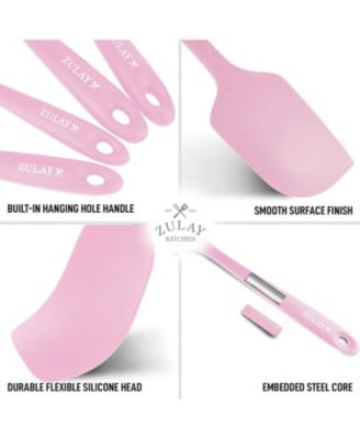 4pcs Silicone Spatula Set - Heat Resistant Silicone Tools for Cooking, Baking & Mixing