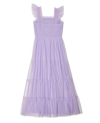 Trixxi Big Girls Flutter Sleeve Mesh Midi Dress - Macy's