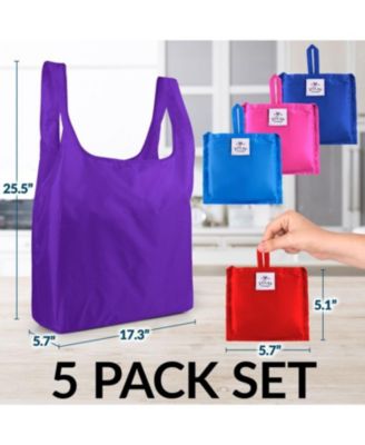 5 Pack 50 Pound Reusable Grocery Bags - Reusable Bags With Handles