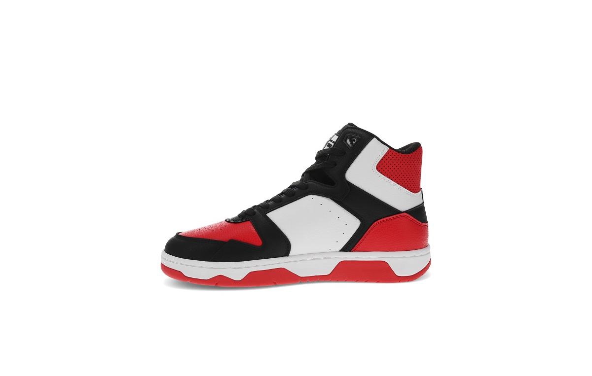 Shop Starter Men's Breakaway Mid Sneaker In Black,white,red