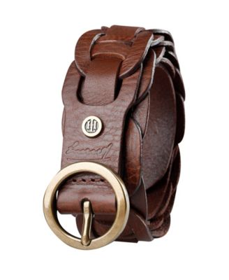 Women's Woven Leather Linked Casual Belt