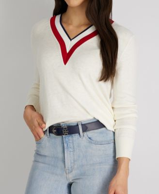 Women's 2-In-1 Reversible TH Monogram Strap Keeper Dress Casual Belt