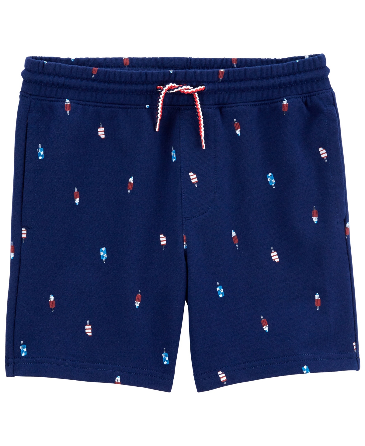 Shop Carter's Big Boys Popsicle Pull On French Terry Shorts In Navy