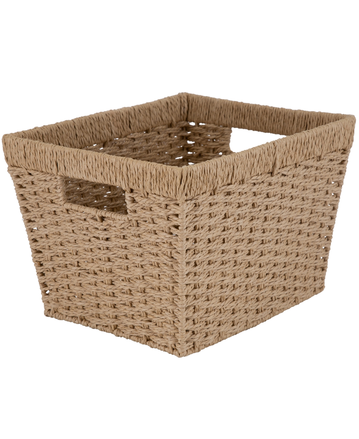 Dutch Weave Large Storage Basket - Beige