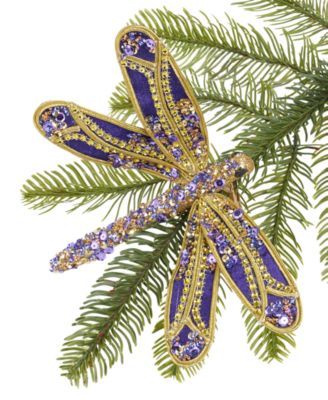 Holiday Lane - Jewel Tones Sequin Dragonfly Ornament