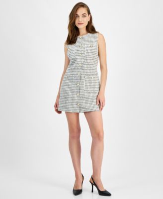 City Studios - Juniors' Tweed Sleeveless Mini Dress