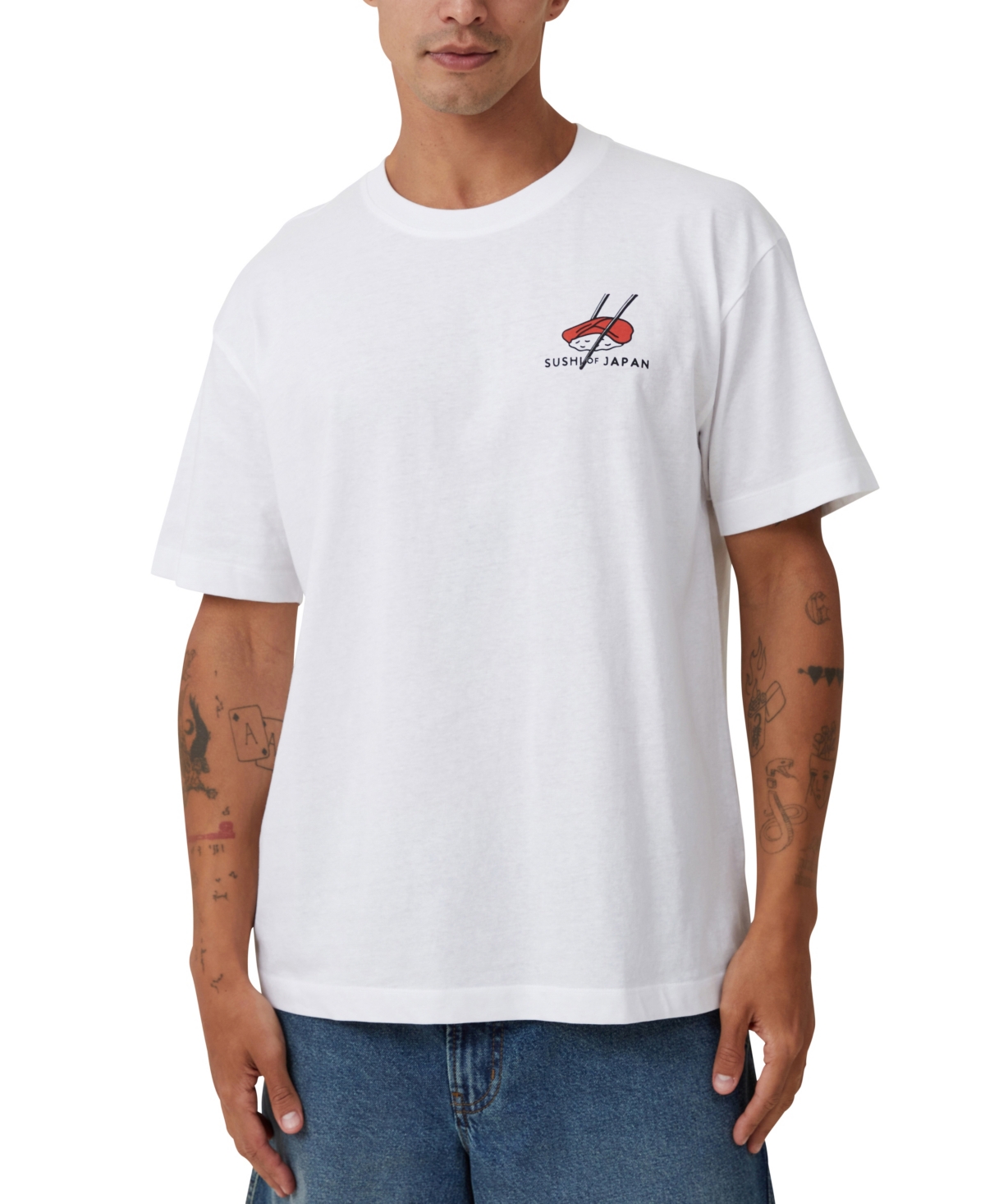 Shop Cotton On Men's Loose Fit Art T-shirt In White