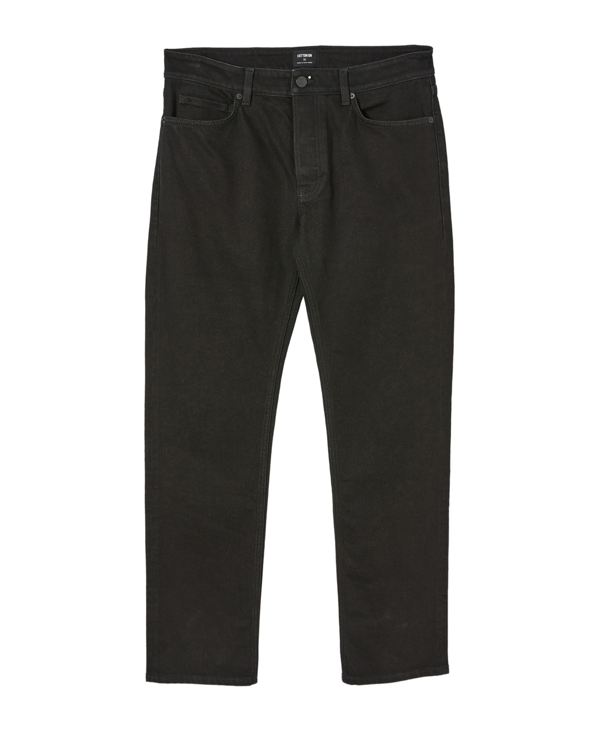 Shop Cotton On Men's Regular Straight Jean In Black