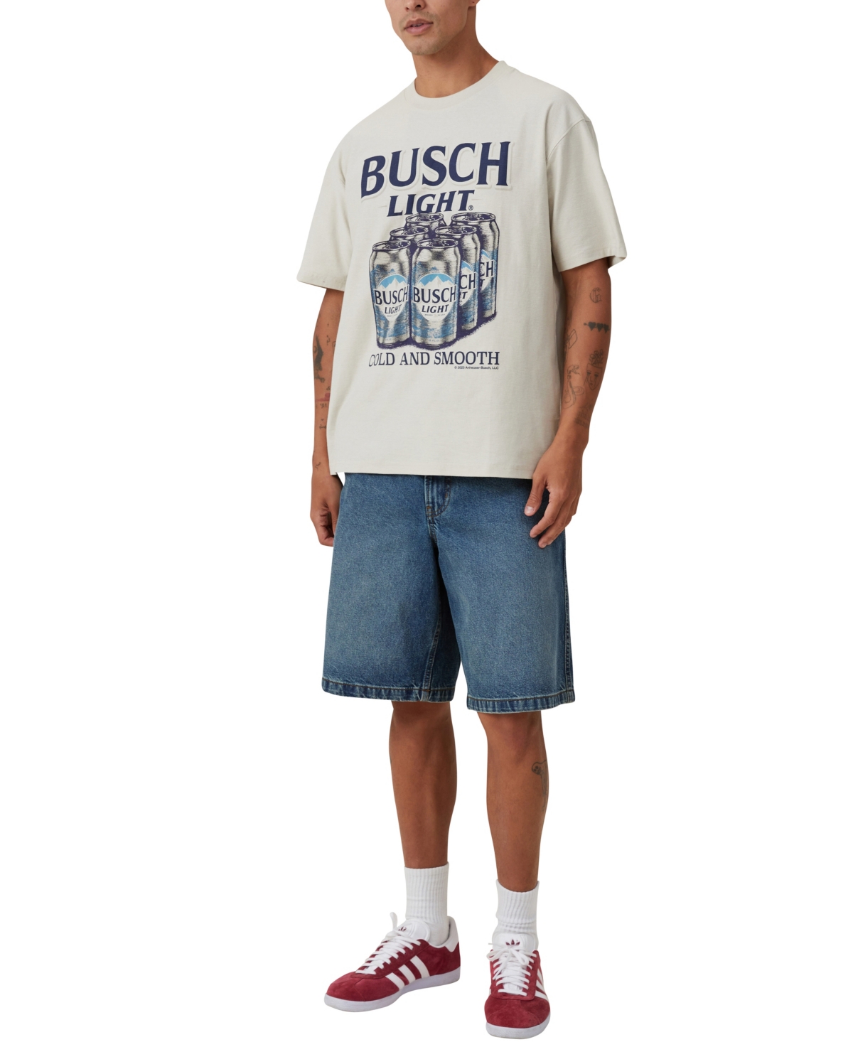 Shop Cotton On Men's Busch Light Loose Fit T-shirt In Beige
