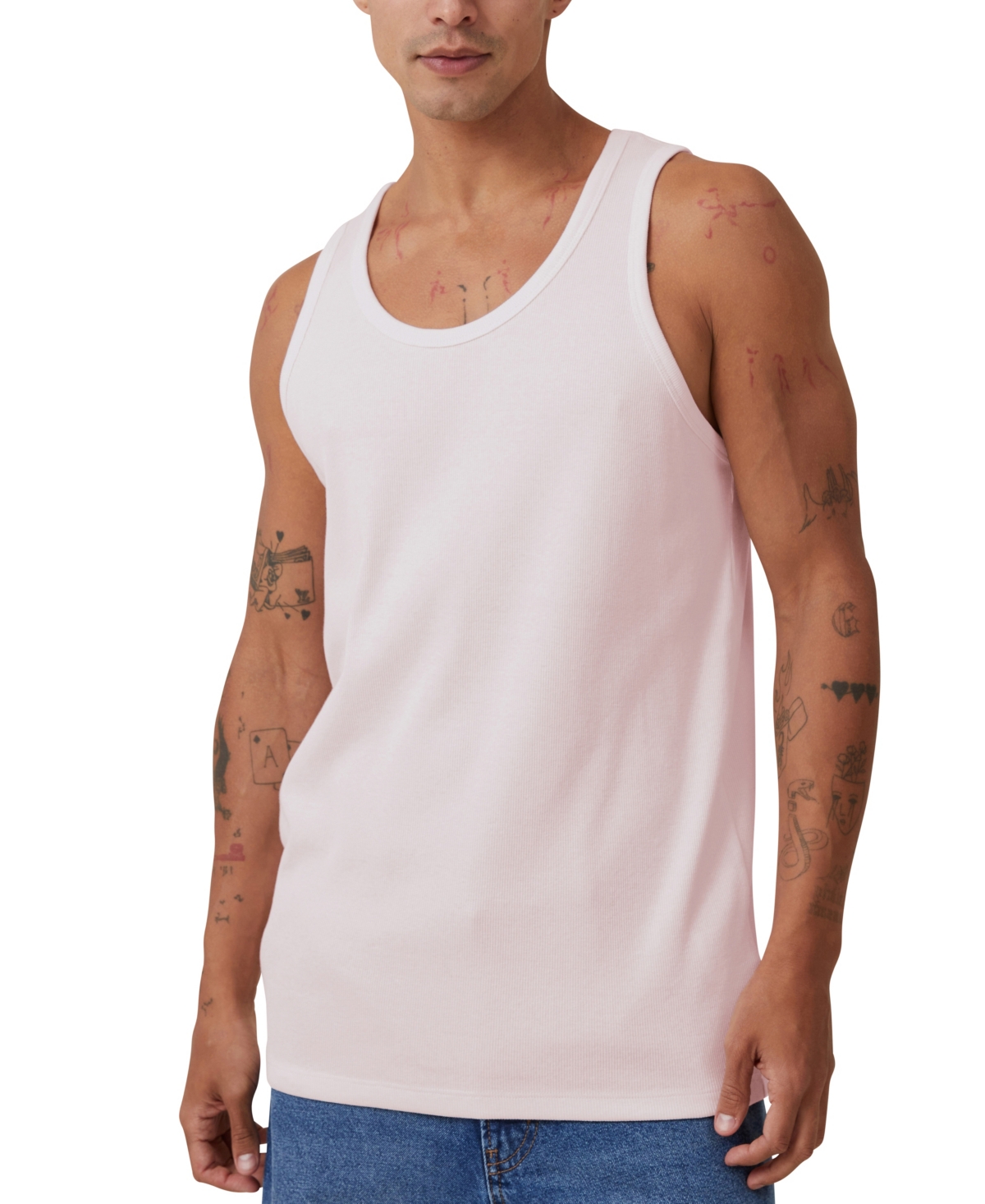 Cotton On Men's Loose Fit Rib Tank Top In Pink