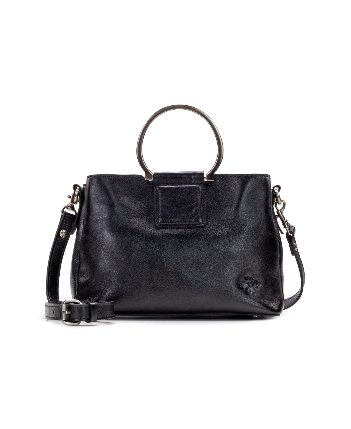 Empoli Leather Satchel - Black/Gold