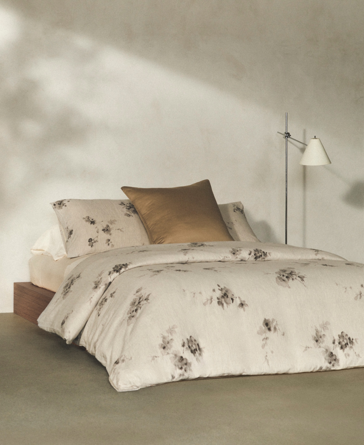 Calvin Klein Aquarelle Floral Cotton Melange Gauze 3 Piece Comforter Set,