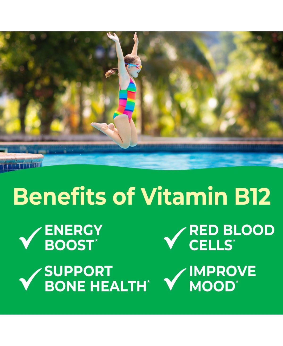 VitaWorks Kids Vitamin B12 1,000 mcg Chewable Tablets - Energy, Mood, And Metabolism Vitamins - Tasty Natural Cherry Flavor - Chewables - Open Mis