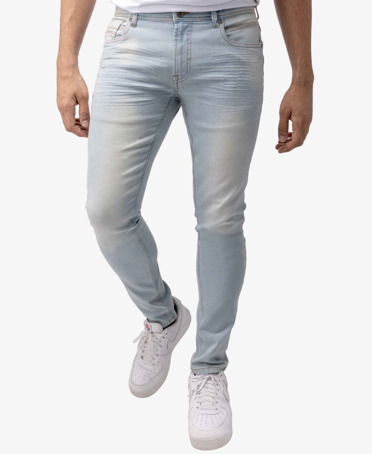 Shop X-ray Men's Skinny Fit Jeans In Light Blue