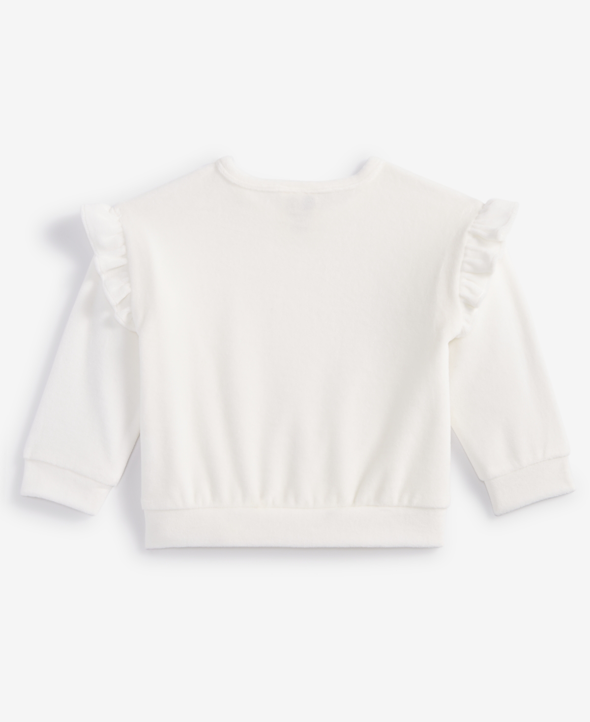 First Impressions Baby Girls Solid Ruffled Velour Top, Created for Macy's