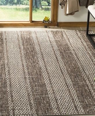 Courtyard CY8736 Light Beige and Light Brown 8' x 11' Sisal Weave Outdoor Area Rug