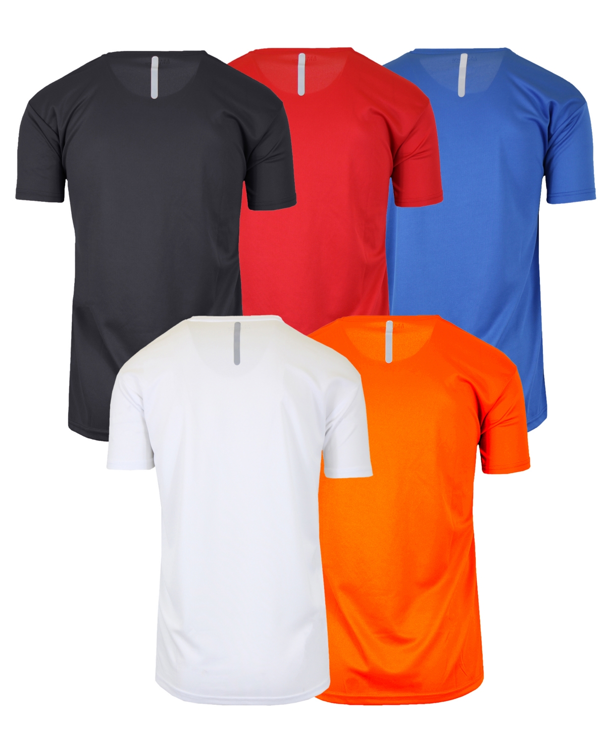 Shop Galaxy By Harvic Men's Short Sleeve Moisture-wicking Quick Dry Performance Crew Neck Tee -5 Pack In Red Multi
