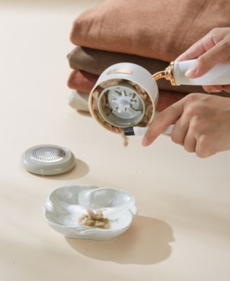 Retro Edition Duopress Handheld Steamer Iron and Fabric Shaver  Lint Roller Set Titanium