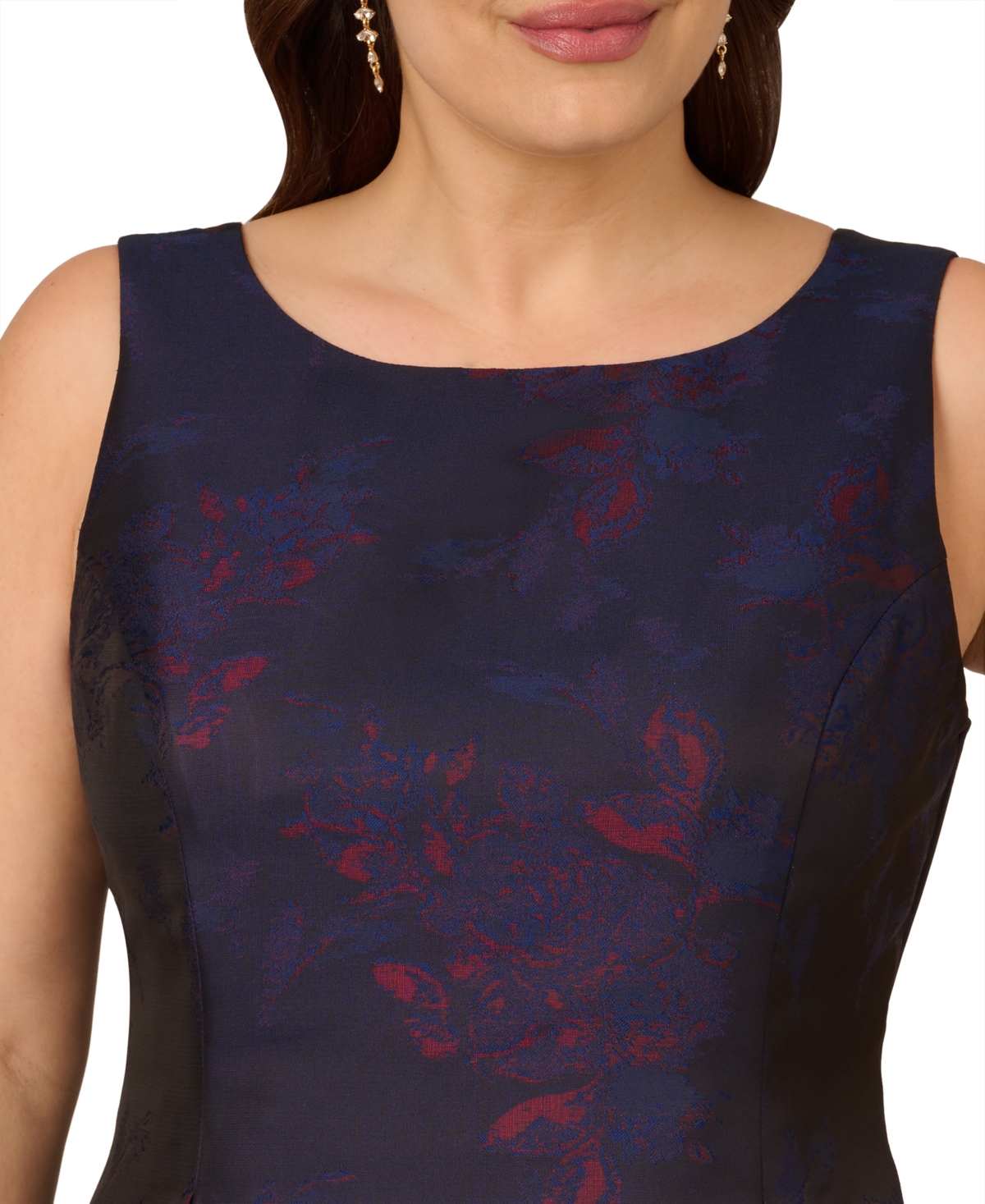 Adrianna Papell Plus Size Jacquard Fit & Flare Dress