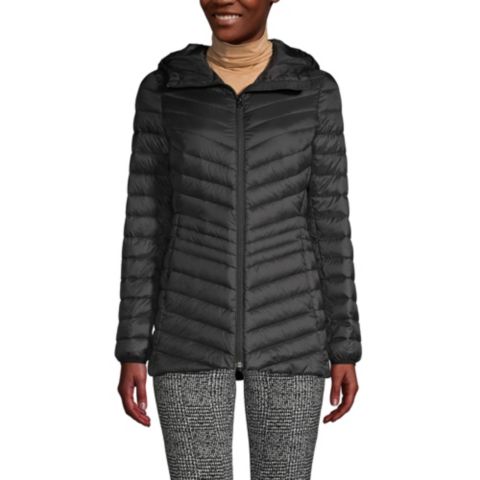 Женские куртки Lands' End Women's Petite Ultralight Packable Long Down Jacket