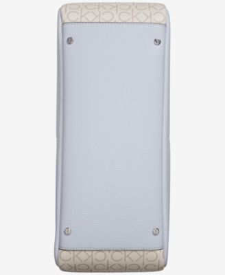 Zoe Large Colorblock Monogram Tote 