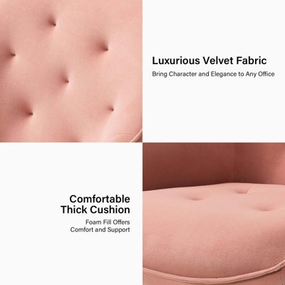 Modern Cute Tufted Office Chair with Gold Base for Living Room, Bedroom