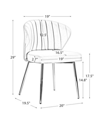 Aruna Velvet Side Chair with Metal Legs