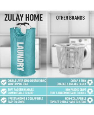 Heavy Duty Laundry Basket - Collapsible Non-Slip Padded With Handles